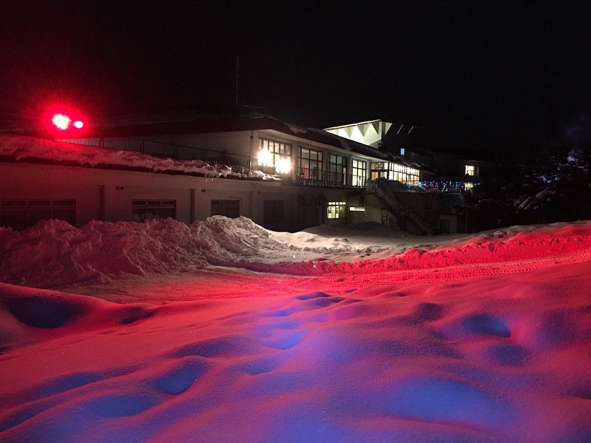 ライトアップ赤色